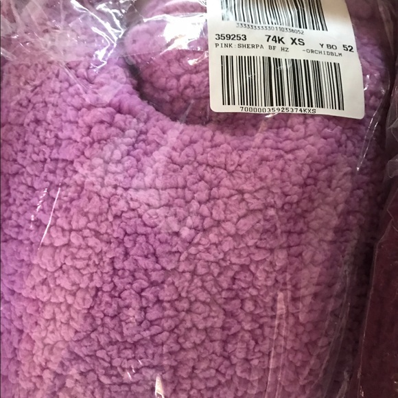 VS PINK SHERPA HALF ZIP PULLOVER ORCHID BOYFRIEND LAST ONE - Picture 5 of 6